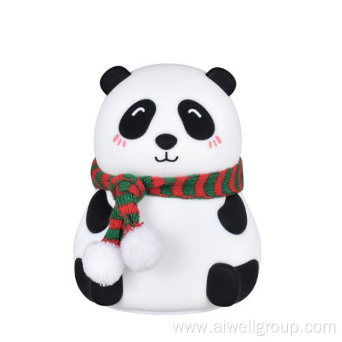 Panda Cartoon Silicone LED Baby Night Lamp